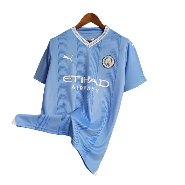 Camisa Manchester City I (Home) 23/24 - Torcedor Masculina - Azul - Manto Elegante