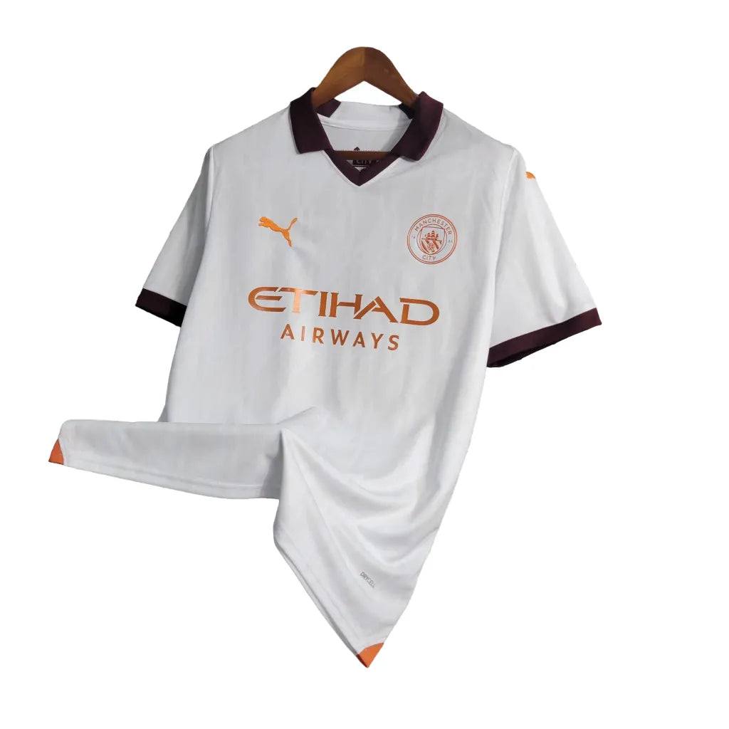 Camisa Manchester City II (Away) 23/24 - Torcedor Masculina - Branco - Manto Elegante