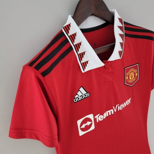 Camisa Manchester United I (Home) 22/23 - Torcedor Feminina - Vermelho - Manto Elegante