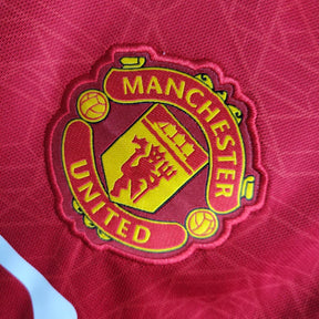 Camisa Manga Longa Manchester United I (Home) 23/24 - Torcedor Masculina - Vermelho - Manto Elegante