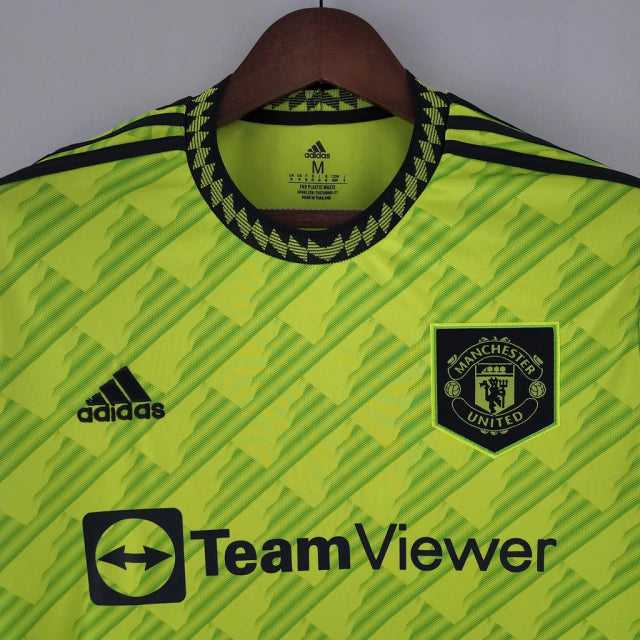 Camisa Manchester United III (Third) 22/23 - Torcedor Masculina - Verde Limão - Manto Elegante