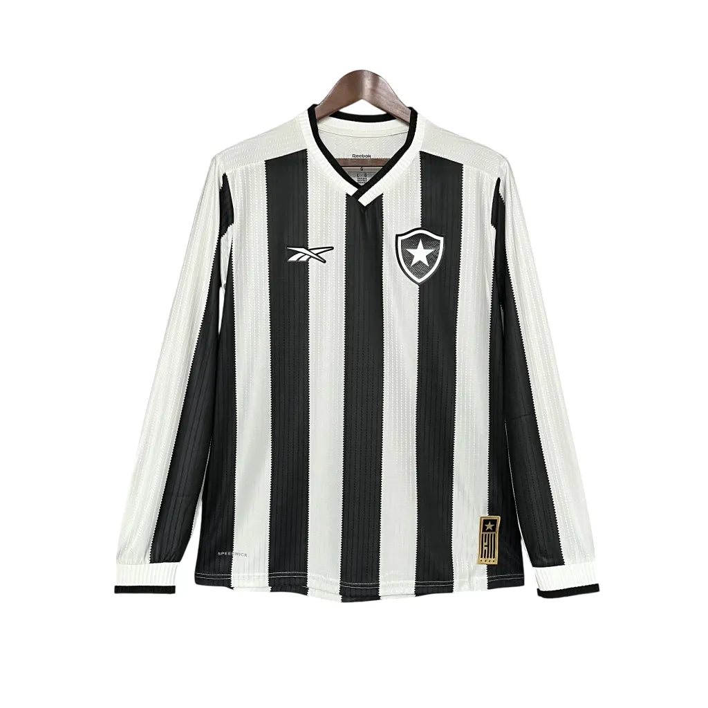 Botafogo I 24/25 Long Sleeve Shirt - Men's Fan - Black and White 
