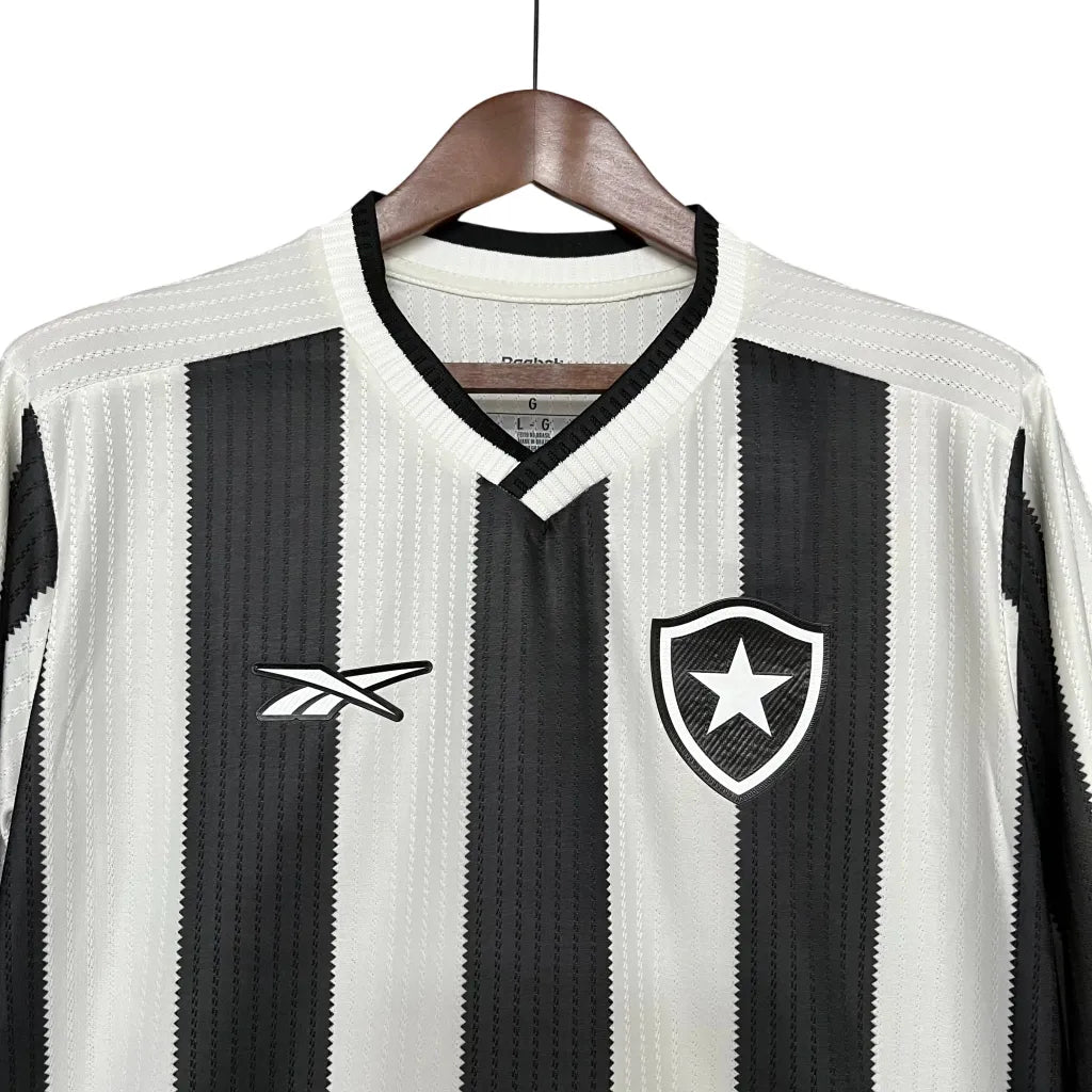 Camisa Manga Longa Botafogo I 24/25 - Torcedor Masculina - Preto e Branco