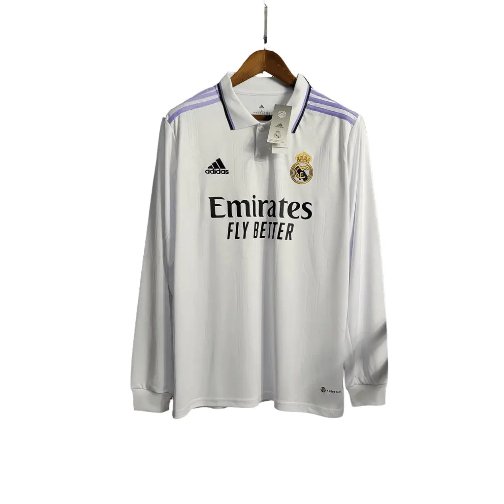 Real Madrid I (Home) 22/23 Long Sleeve Shirt - Men's Fan - White 