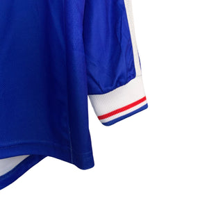 Camisa Manga Longa Retrô França I (Home) 1998 - Torcedor Masculina - Azul