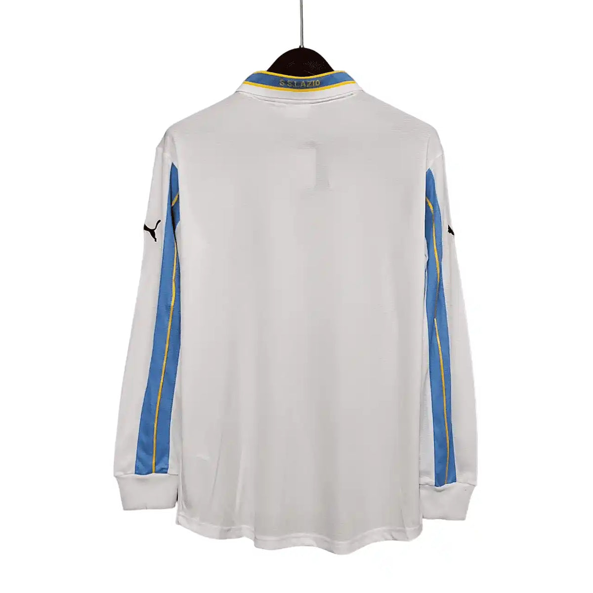 Camisa Manga Longa Retrô Lazio II (Away) 2000/01 - Torcedor Masculina - Branco