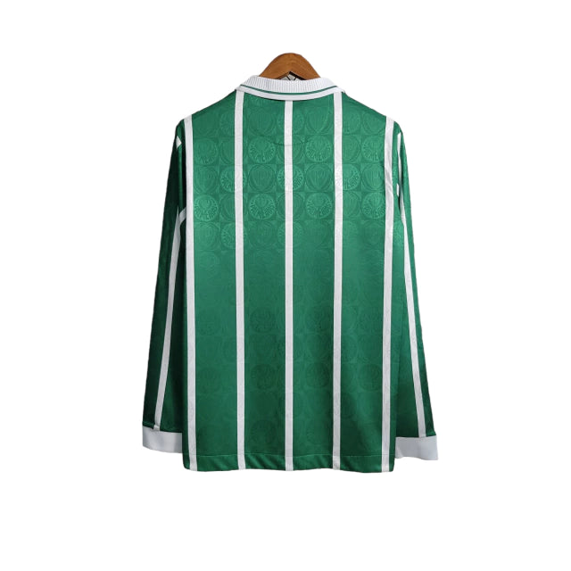 Camisa Manga Longa Retrô Palmeiras I 93/94 - Torcedor Masculina - Verde - Manto Elegante