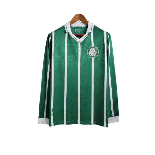 Camisa Manga Longa Retrô Palmeiras I 93/94 - Torcedor Masculina - Verde - Manto Elegante