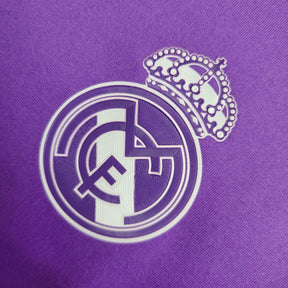 Camisa Manga Longa Retrô Real Madrid II (Away) 16/17 - Torcedor Masculina - Roxo - Manto Elegante