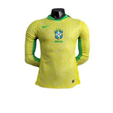 Camisa Manga Longa Seleção do Brasil I 24/25 - Jogador Masculina - Amarelo - Manto Elegante