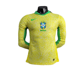 Camisa Manga Longa Seleção do Brasil I 24/25 - Jogador Masculina - Amarelo - Manto Elegante