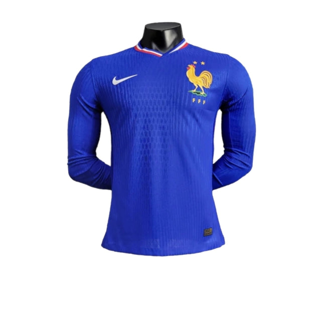 Camisa Manga Longa Seleção da França I (Home) 24/25 - Jogador Masculina - Azul - Manto Elegante