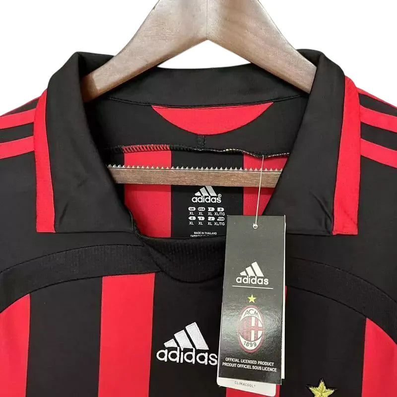 Camisa Retrô Milan I (Home) 2006 - Torcedor Masculina - Vermelho e Preto