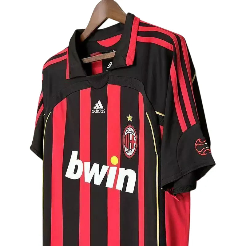 Camisa Retrô Milan I (Home) 2006 - Torcedor Masculina - Vermelho e Preto