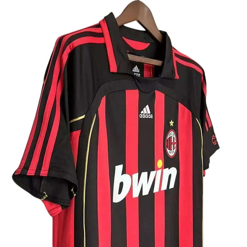 Camisa Retrô Milan I (Home) 2006 - Torcedor Masculina - Vermelho e Preto