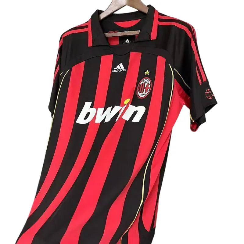 Camisa Retrô Milan I (Home) 2006 - Torcedor Masculina - Vermelho e Preto