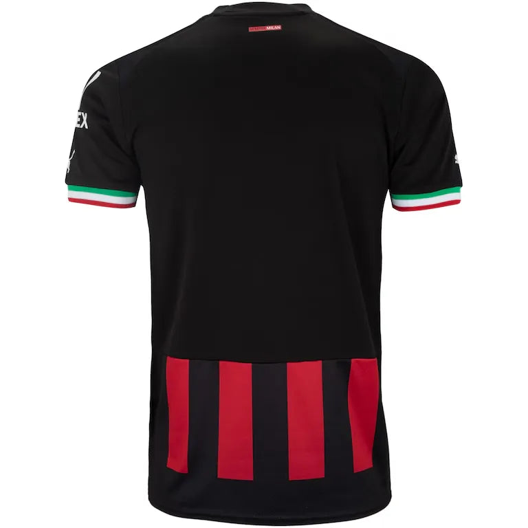 Camisa Milan I (Home) 22/23 - Torcedor Masculina - Vermelho e Preto - Manto Elegante