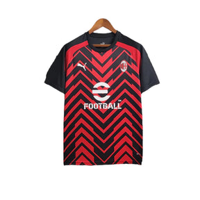 Camisa de Treino Milan 23/24 - Torcedor Masculina - Vermelho e Preto - Manto Elegante