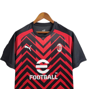 Camisa de Treino Milan 23/24 - Torcedor Masculina - Vermelho e Preto - Manto Elegante