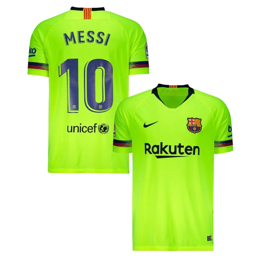 Camisa Retrô Barcelona II Messi #10 2018 - Torcedor Masculina - Verde