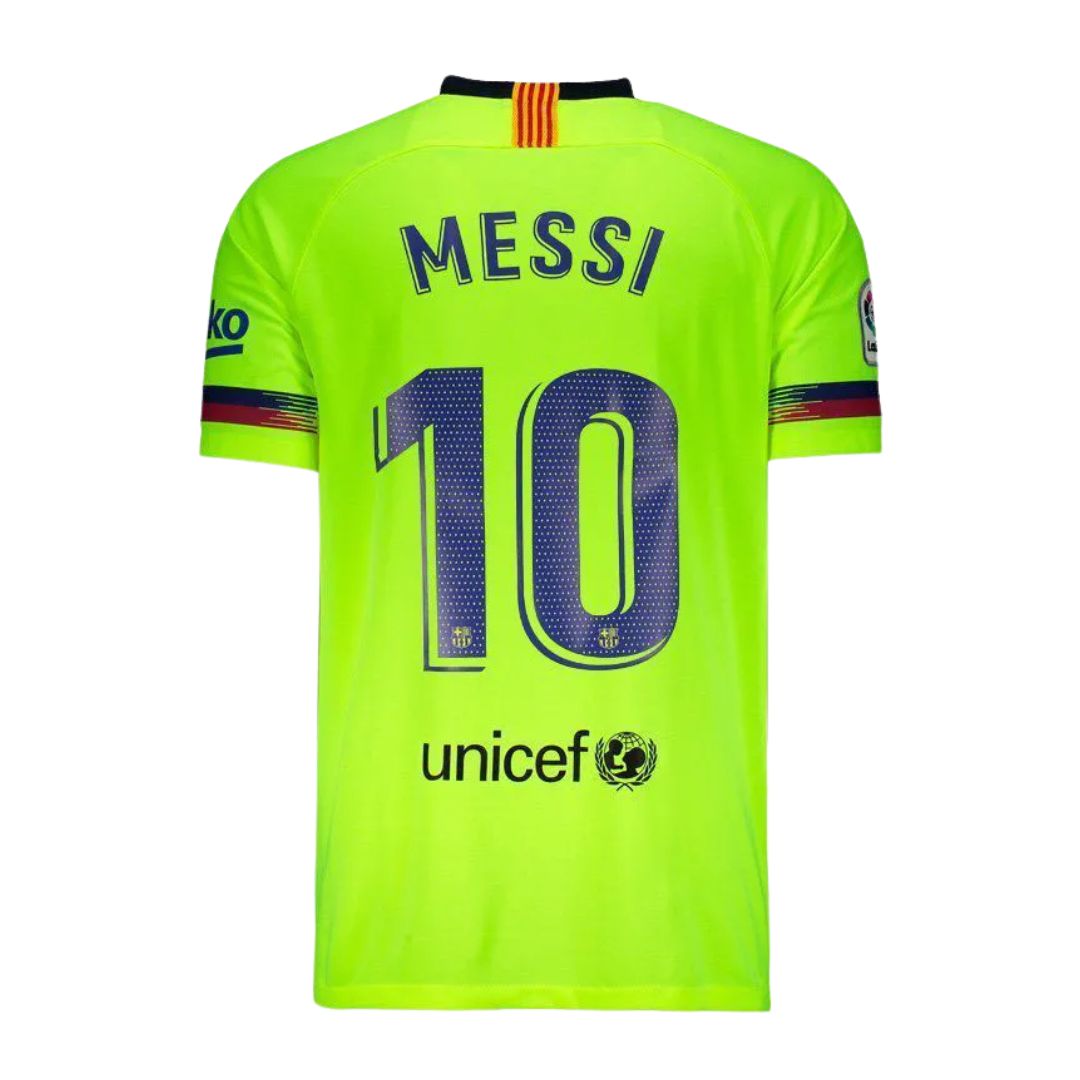 Camisa Retrô Barcelona II Messi #10 2018 - Torcedor Masculina - Verde