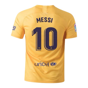 Camisa Retrô Barcelona II Messi #10 2019 - Torcedor Masculina - Amarelo