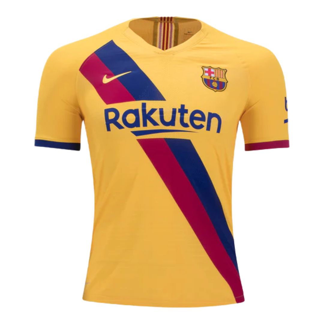 Camisa Retrô Barcelona II Messi #10 2019 - Torcedor Masculina - Amarelo
