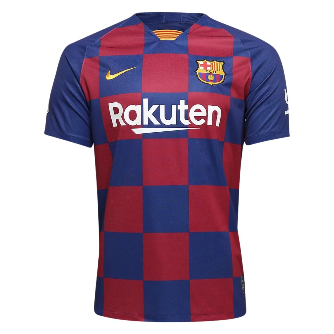 Camisa Retrô Barcelona I Messi #10 2019 - Torcedor Masculina - Vermelho e Azul