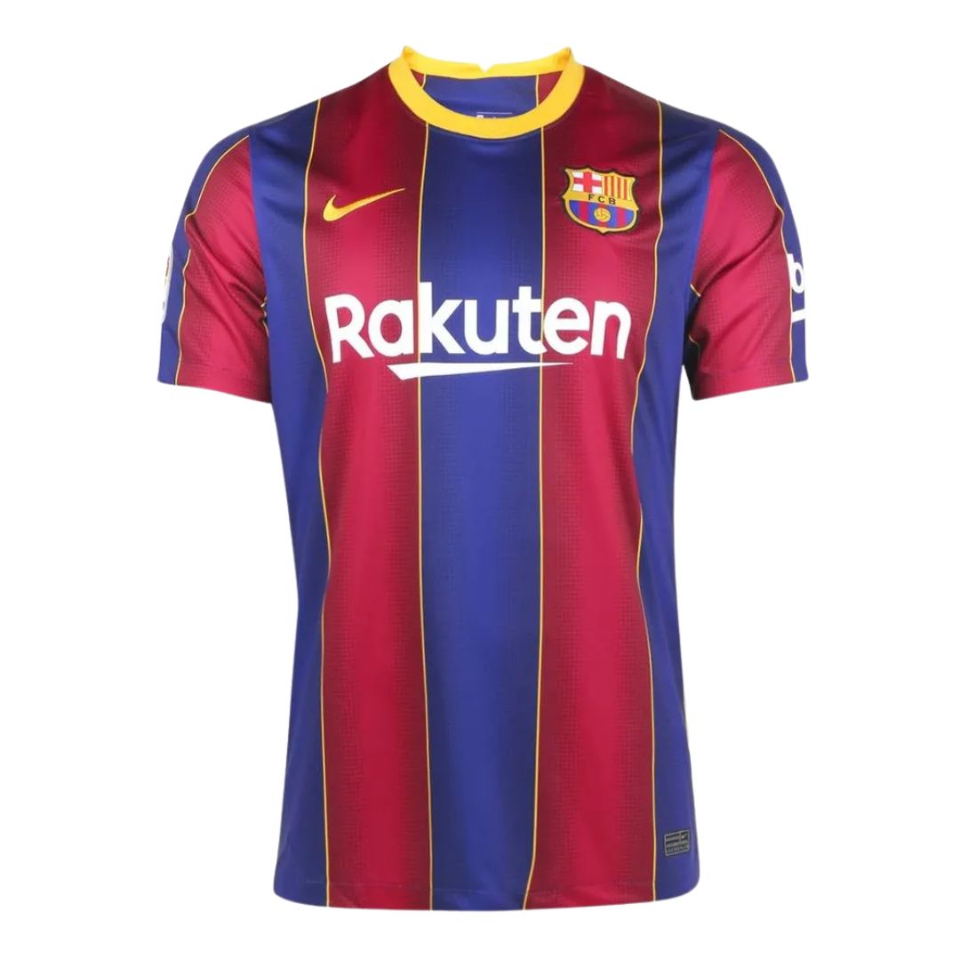 Camisa Retrô Barcelona I Messi #10 2020 - Torcedor Masculina - Vermelho e Azul