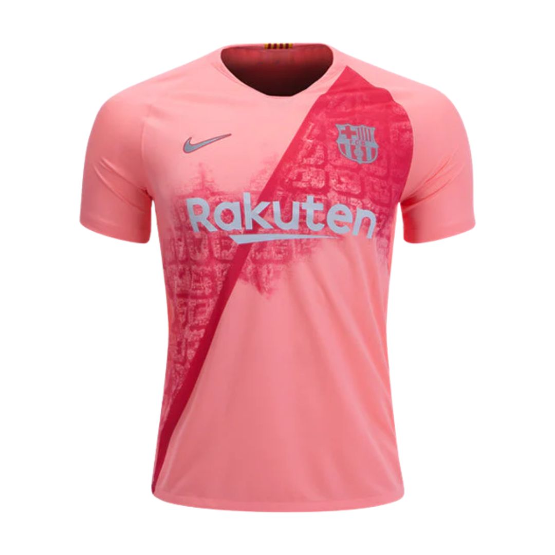 Camisa Retrô Barcelona III Messi #10 2018 - Torcedor Masculina - Rosa