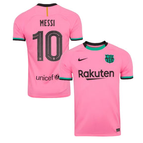 Camisa Retrô Barcelona III Messi #10 2020 - Torcedor Masculina - Rosa