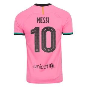 Camisa Retrô Barcelona III Messi #10 2020 - Torcedor Masculina - Rosa