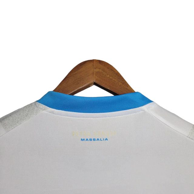 Camisa Olympique Marseille I (Home) 23/24 - Torcedor Masculina - Branco - Manto Elegante