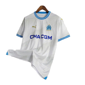 Camisa Olympique Marseille I (Home) 23/24 - Torcedor Masculina - Branco - Manto Elegante