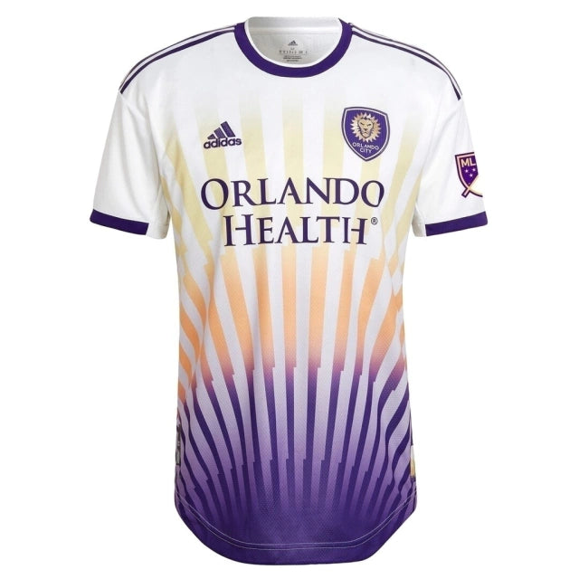 Camisa Orlando City II (Away) 22/23 - Torcedor Masculina - Branco, Roxo e Amarelo - Manto Elegante