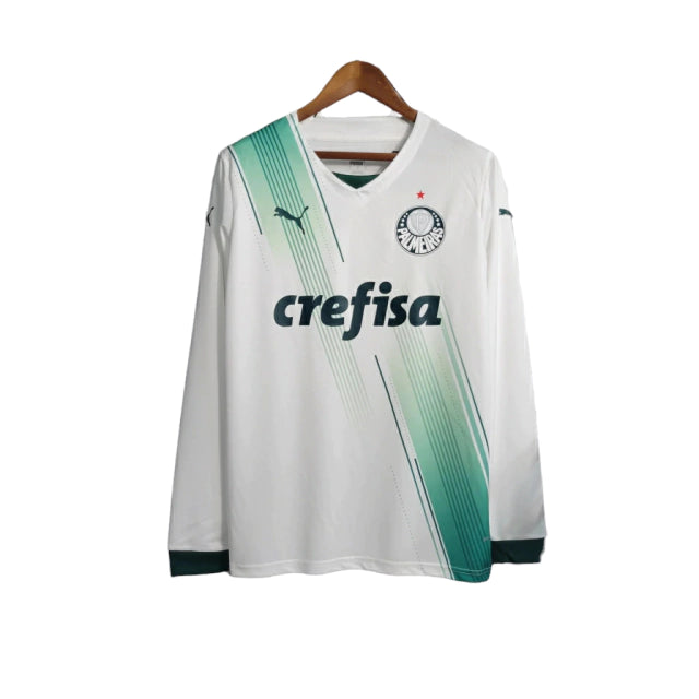 Camisa Manga Longa Palmeiras II 23/24 - Torcedor Masculina - Branco - Manto Elegante