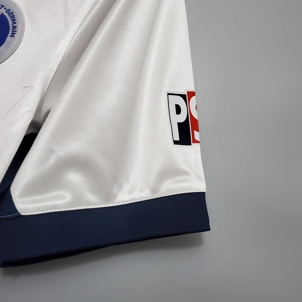 Camisa Retrô PSG II (Away) 1998 - Torcedor Masculina - Branco - Manto Elegante