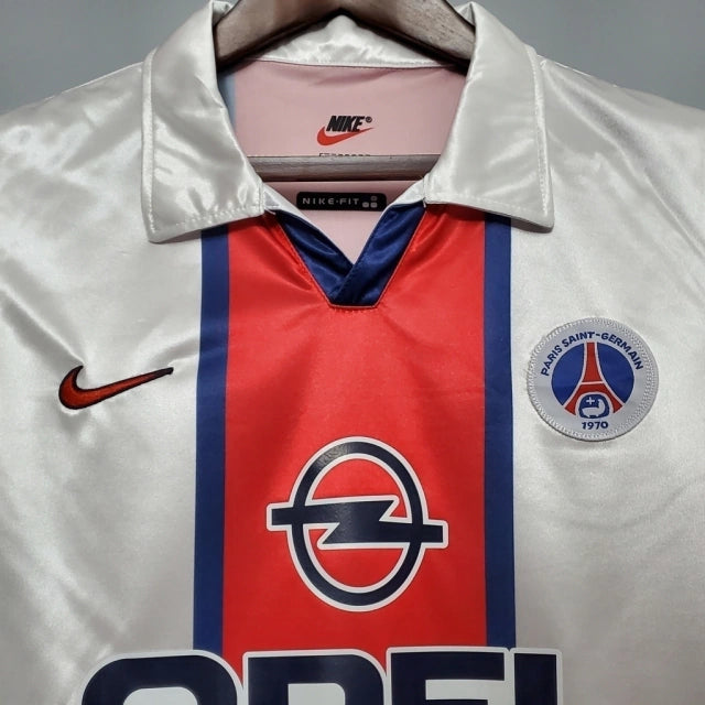 Camisa Retrô PSG II (Away) 1998 - Torcedor Masculina - Branco - Manto Elegante