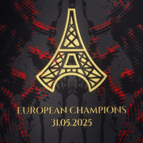 Camisa "The Parisians" 25/26 - Campeão de 2025 - Edição Especial - Torcedor Masculina - Preto e Vermelho