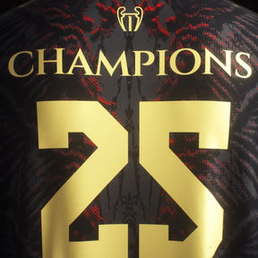 Camisa "The Parisians" 25/26 - Campeão de 2025 - Edição Especial - Torcedor Masculina - Preto e Vermelho