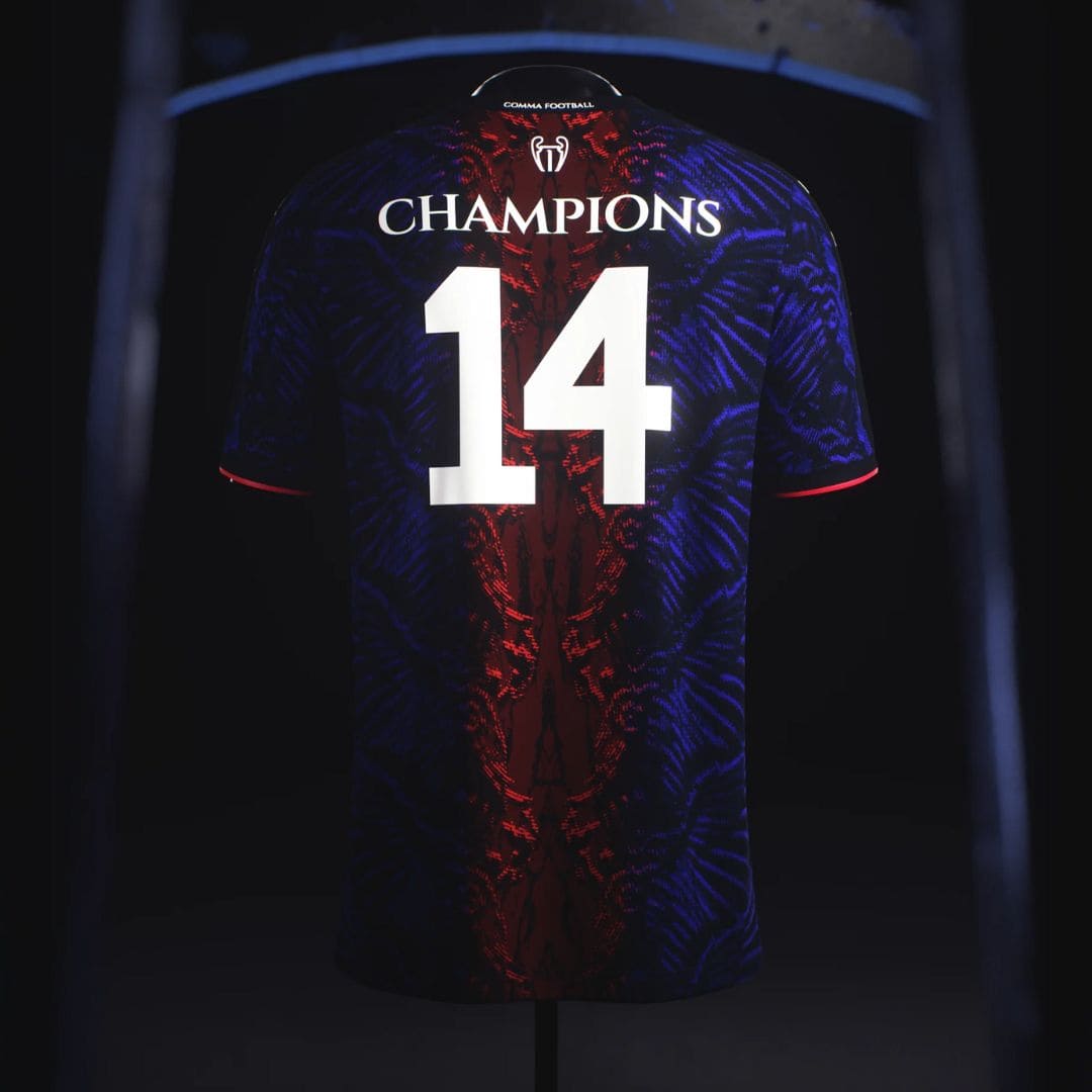 Camisa "The Gifted One" 25/26 - D. Doue #14 - Edição Especial - Torcedor Masculina - Azul e Vermelho