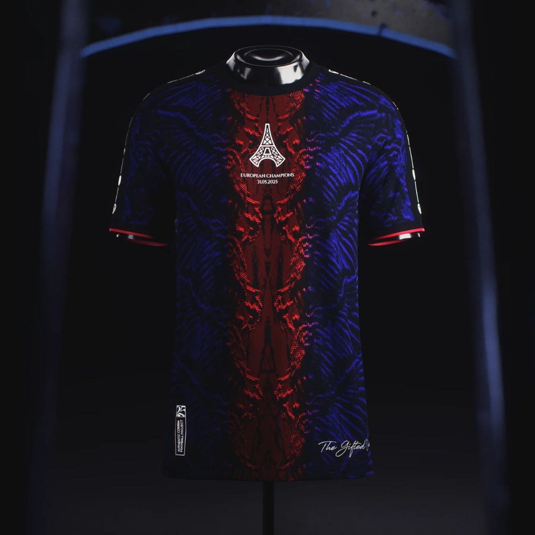 Camisa "The Gifted One" 25/26 - D. Doue #14 - Edição Especial - Torcedor Masculina - Azul e Vermelho