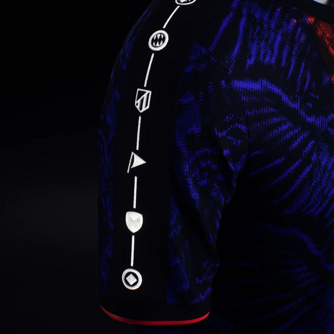 Camisa "The Gifted One" 25/26 - D. Doue #14 - Edição Especial - Torcedor Masculina - Azul e Vermelho