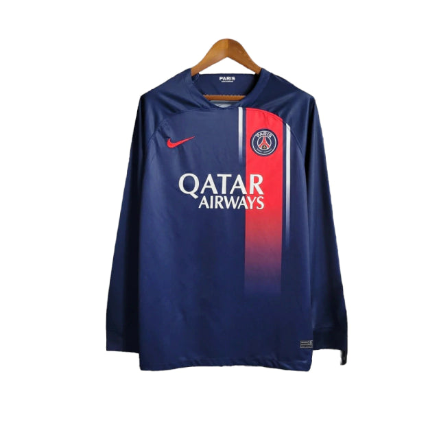 Camisa Manga Longa PSG I (Home) 23/24 - Torcedor Masculina - Azul - Manto Elegante