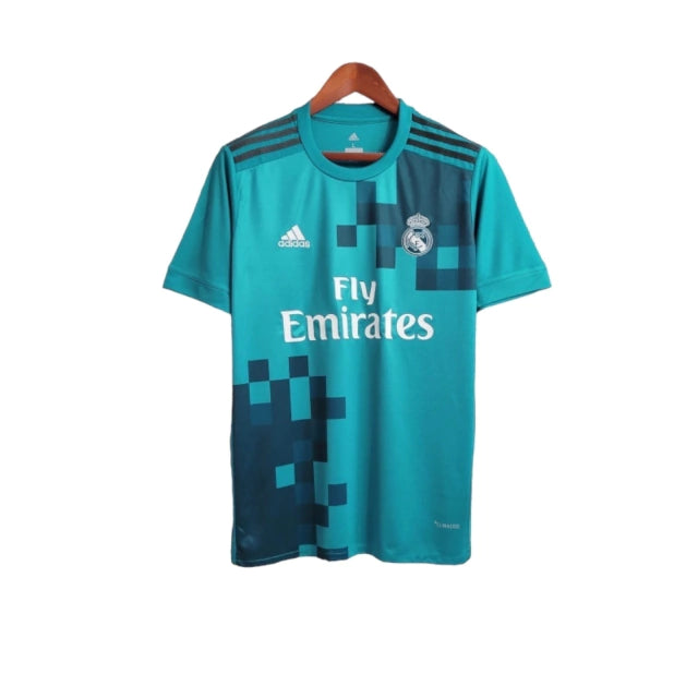 Camisa Retrô Real Madrid III (Third) 17/18 - Torcedor Masculina - Verde