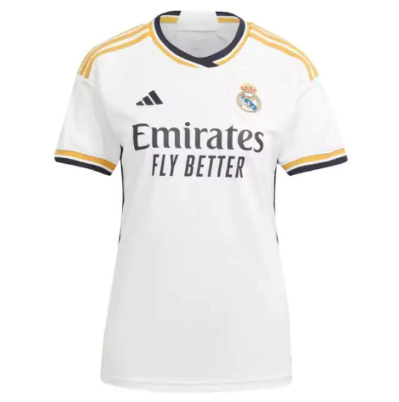 Camisa Real Madrid I (Home) 23/24 - Torcedor Feminina - Branco - Manto Elegante