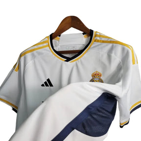 Camisa Real Madrid I (Home) 23/24 - Torcedor Masculina - Branco - Manto Elegante