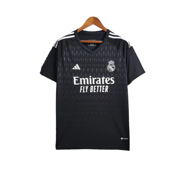 Camisa de Goleiro Real Madrid 23/24 - Torcedor Masculina - Preto - Manto Elegante