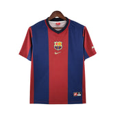 Camisa Retrô Barcelona I (Home) 1998 - Torcedor Masculina - Vermelho e Azul - Manto Elegante