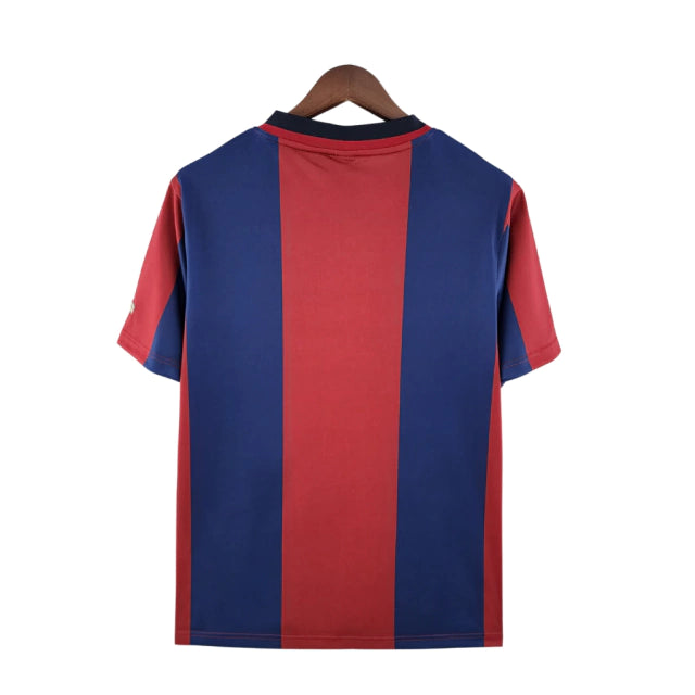 Camisa Retrô Barcelona I (Home) 1998 - Torcedor Masculina - Vermelho e Azul - Manto Elegante